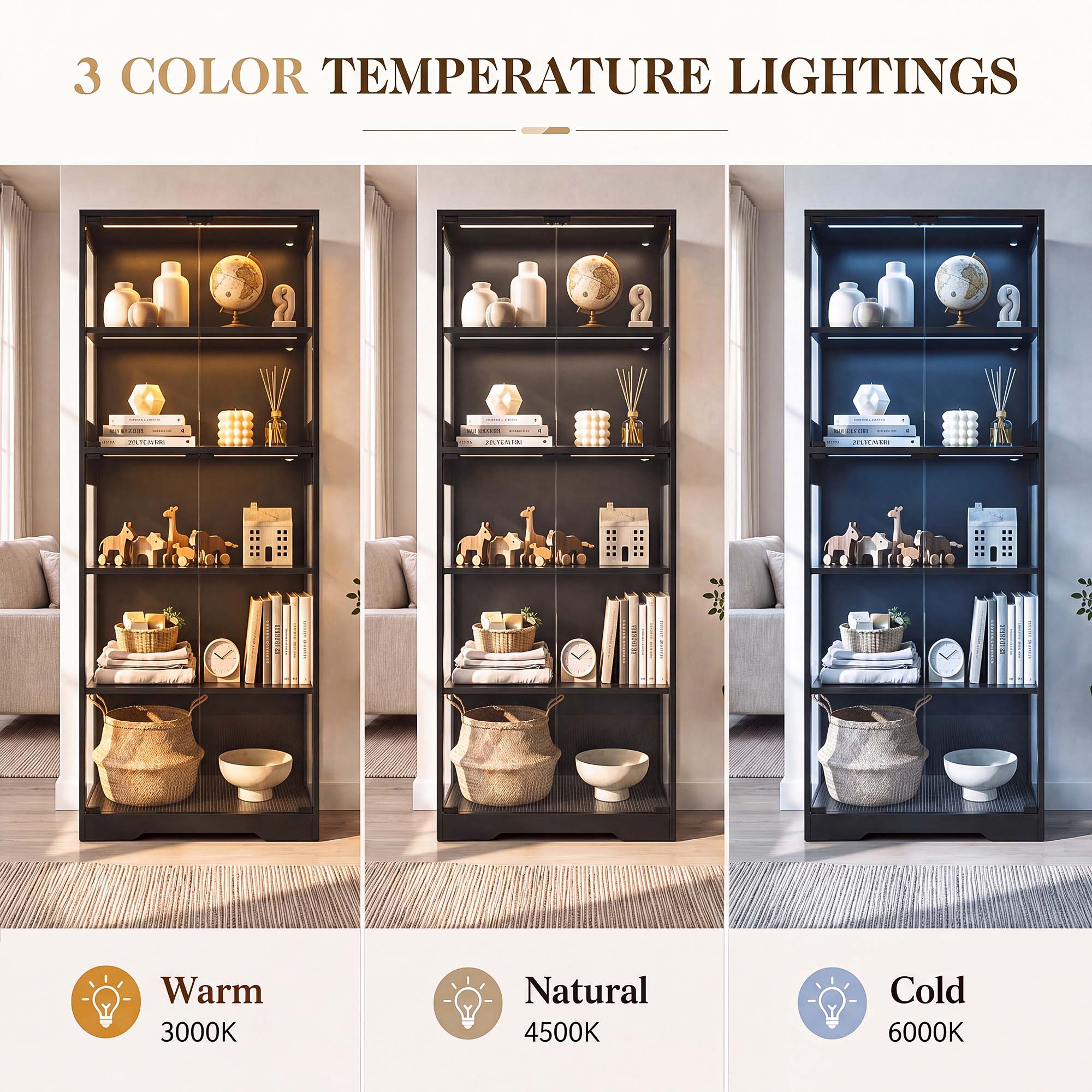 TCGBKAF 5‑Tier Display Cabinet - Bedroom Furniture recension och pris