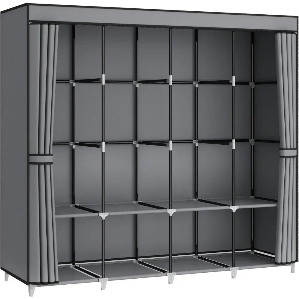 &67 Inch Portable Closet Wardr - Wardrobe Closet Portable Fabric Cover recension och pris
