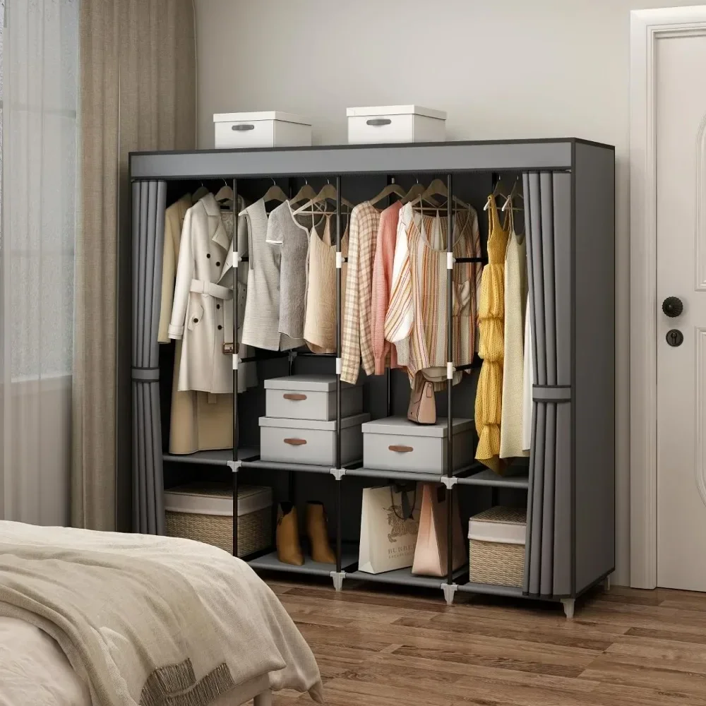 &67 Inch Portable Closet Wardr - Wardrobe Closet Portable Fabric Cover recension och pris