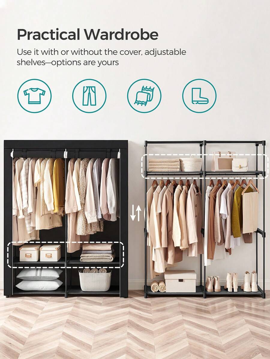 Closet Wardrobe, Portable Clos - Wardrobe Closet Portable Fabric Cover recension och pris