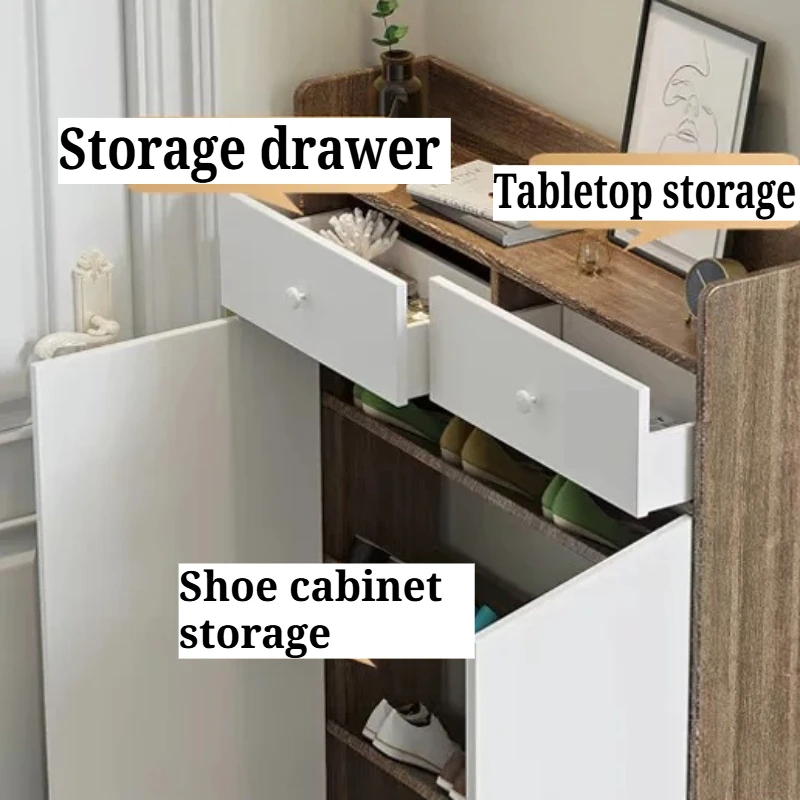 &Slim 20cm Shoe Cabinet Entryw - Shoe Rack Cabinet Narrow Entryway recension och pris