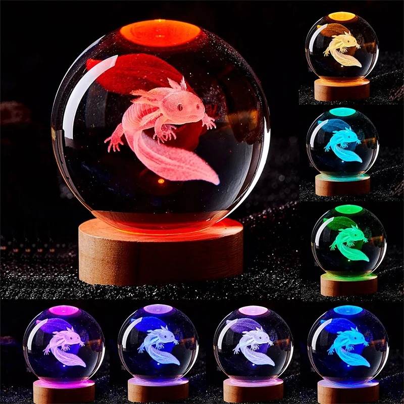 D2 3D Axolotl Lamp Engraved Cr - Floating Nightstand With Led Light recension och pris