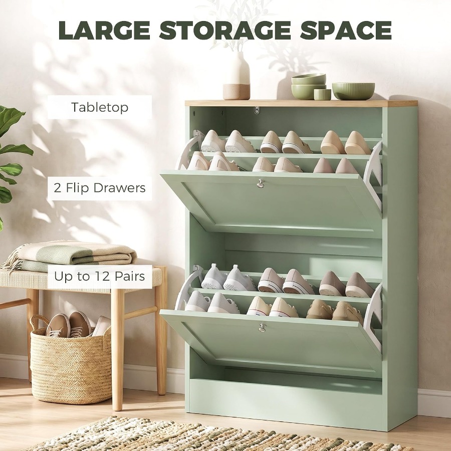 Entryway Shoe Storage Cabinet, - Shoe Rack Cabinet Narrow Entryway recension och pris