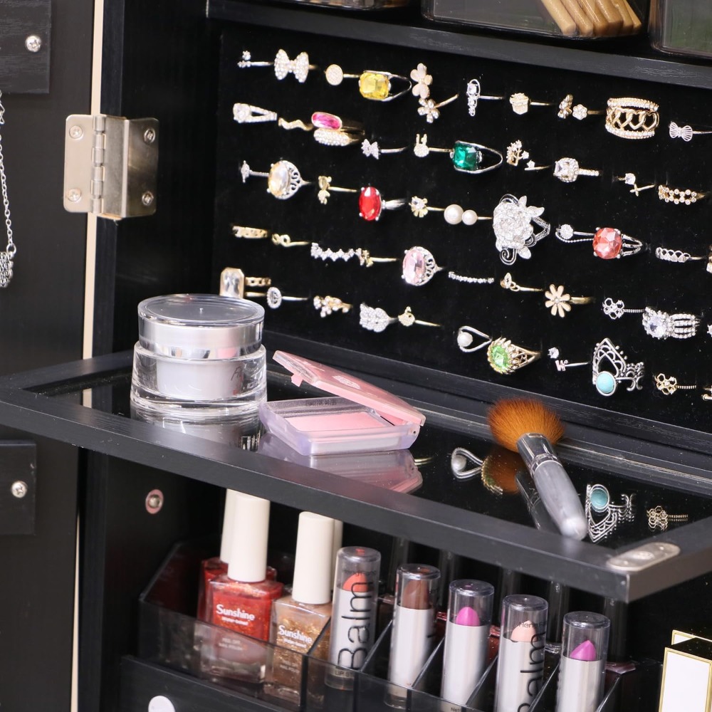 Lockable Standing Jewelry Armo - Full Length Mirror Jewelry Armoire recension och pris