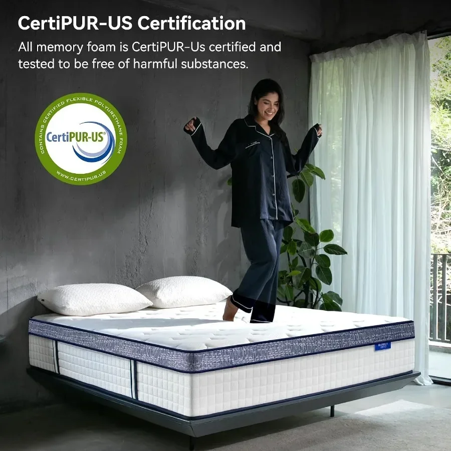 Queen Mattress, 12 Inch Hybrid - Memory Foam Mattress In A Box Queen recension och pris