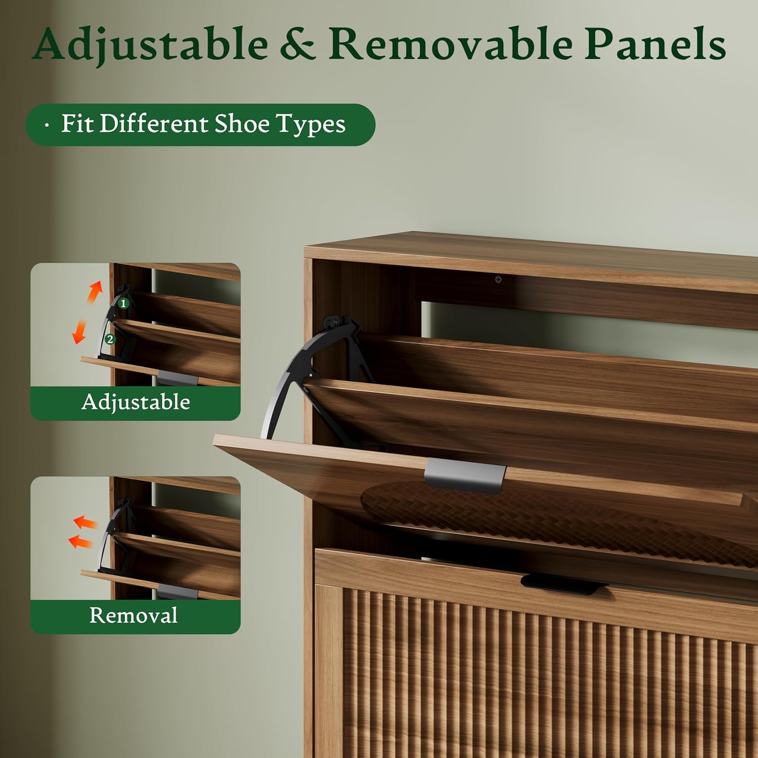 Shoe Cabinet 2 Flip Drawers, 3 - Shoe Rack Cabinet Narrow Entryway recension och pris