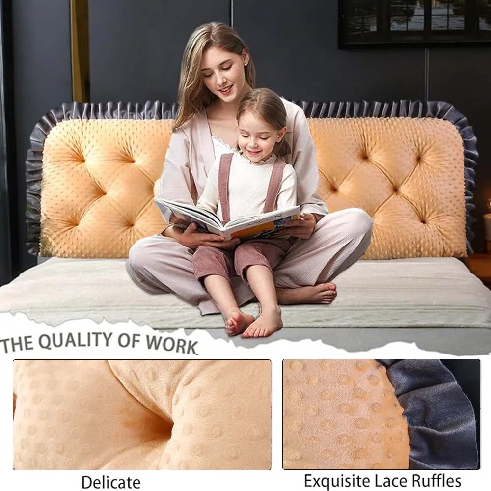 Ruffled Edge Headboard Pillow  - Headboard Cushion Backrest Tatami recension och pris