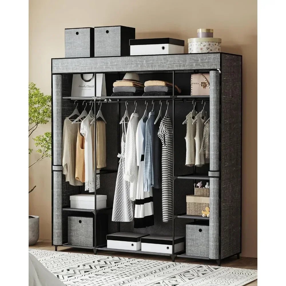 &Closet Wardrobe, 64.5-inch Po - Wardrobe Closet Portable Fabric Cover recension och pris