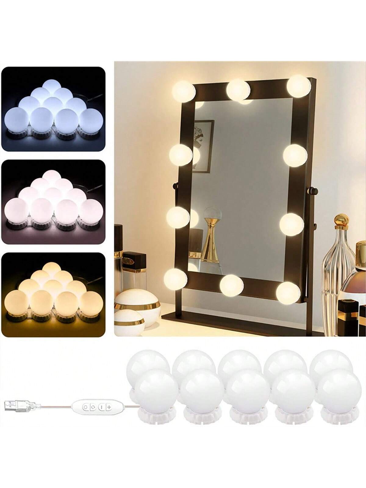 New Detachable Bulbs Professio - Dressing Table Vanity With Lighted Mirror recension och pris
